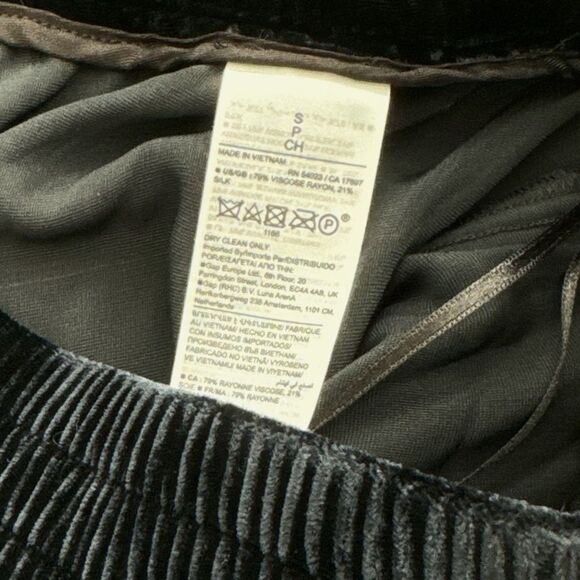 Banana Republic Velvety Black Velvet Elastic Waist Flowy Jogger Pants‎ Sz Sm NWT - Picture 8 of 11